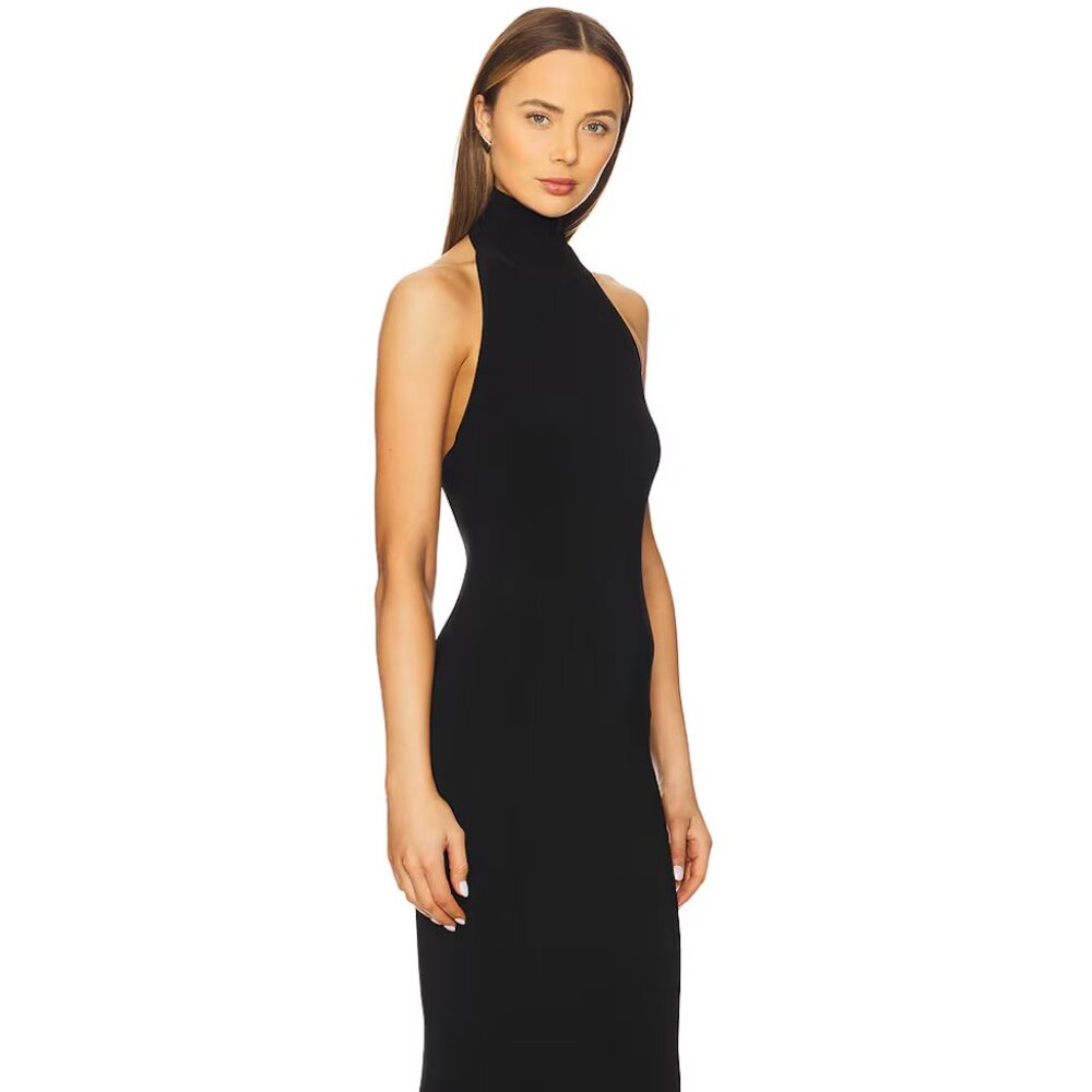 Norma Kamali Halter Black Dress